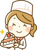 ケーキを持った女性パティシエ.福島市内でお店を持つのが夢